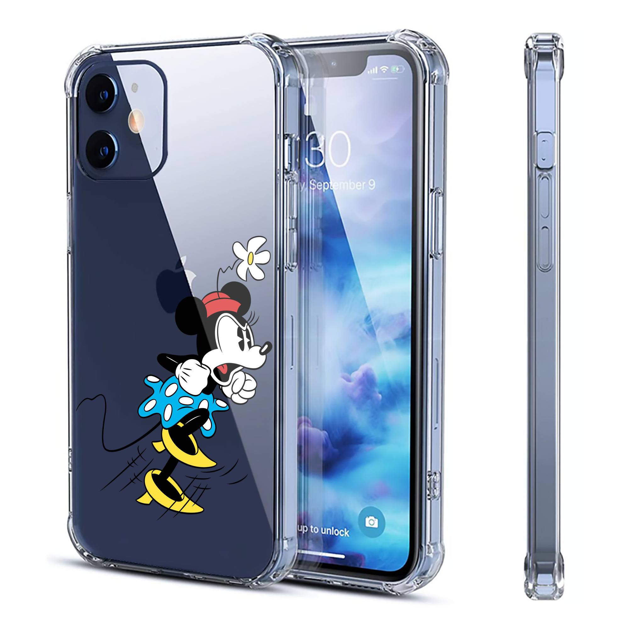 （画像用） ミッキーマウス Mickey Mouse 【iPhone 12シリーズ対応】透明スマホケース（クリアソフトケース）